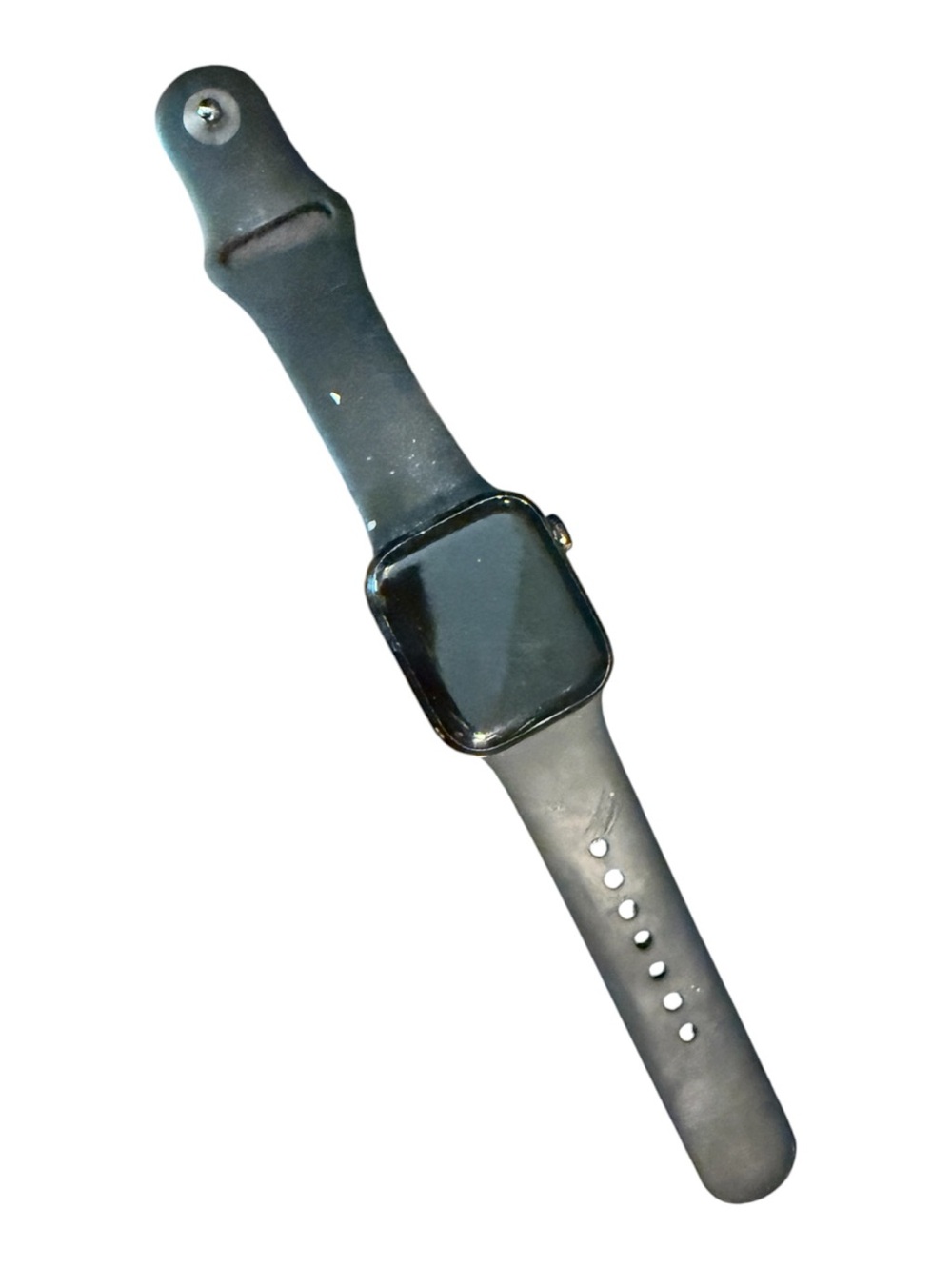 Apple Black Smartwatch with Silicone Sport Band